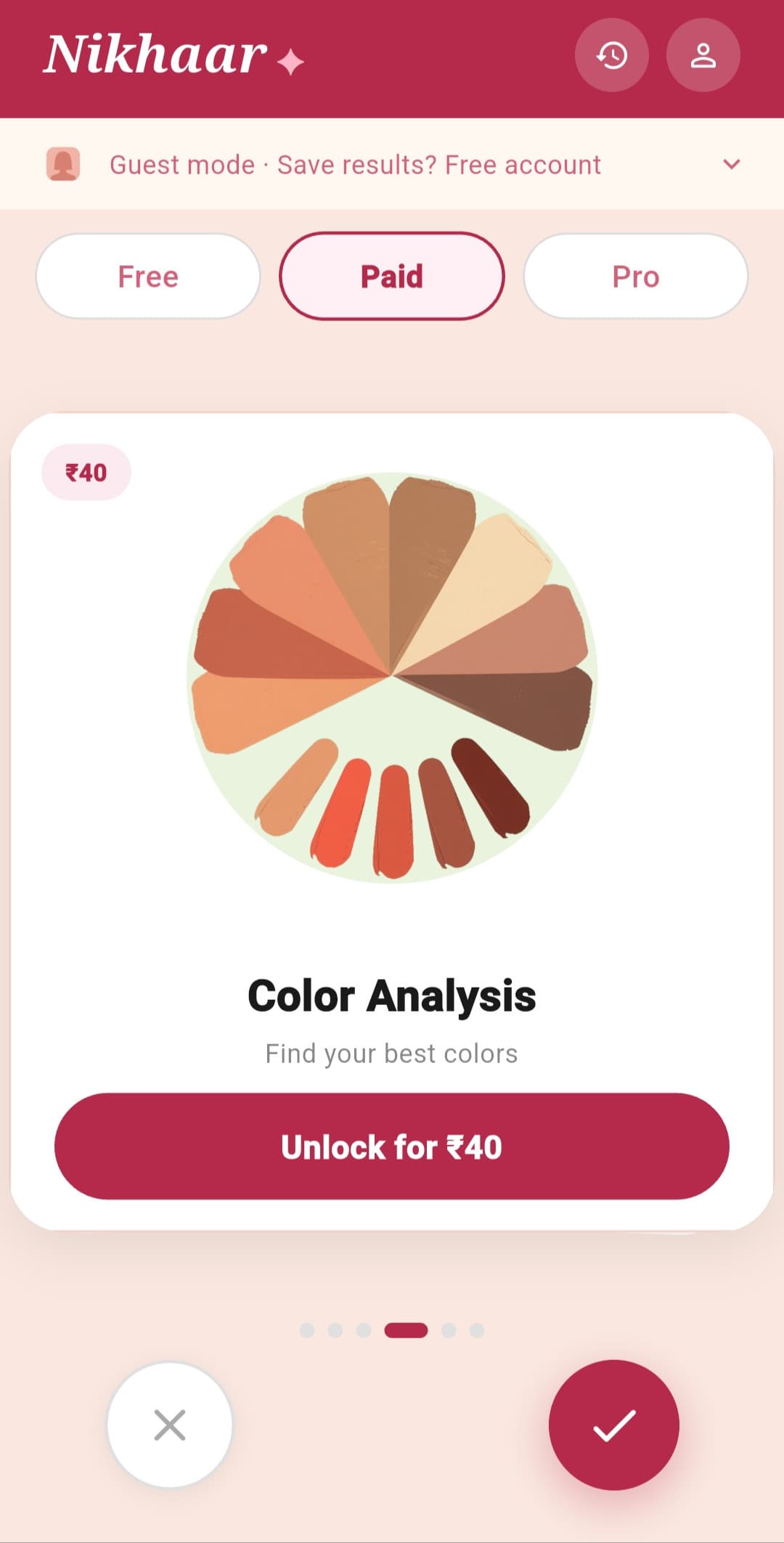Nikhaar AI Look Match scan result screen