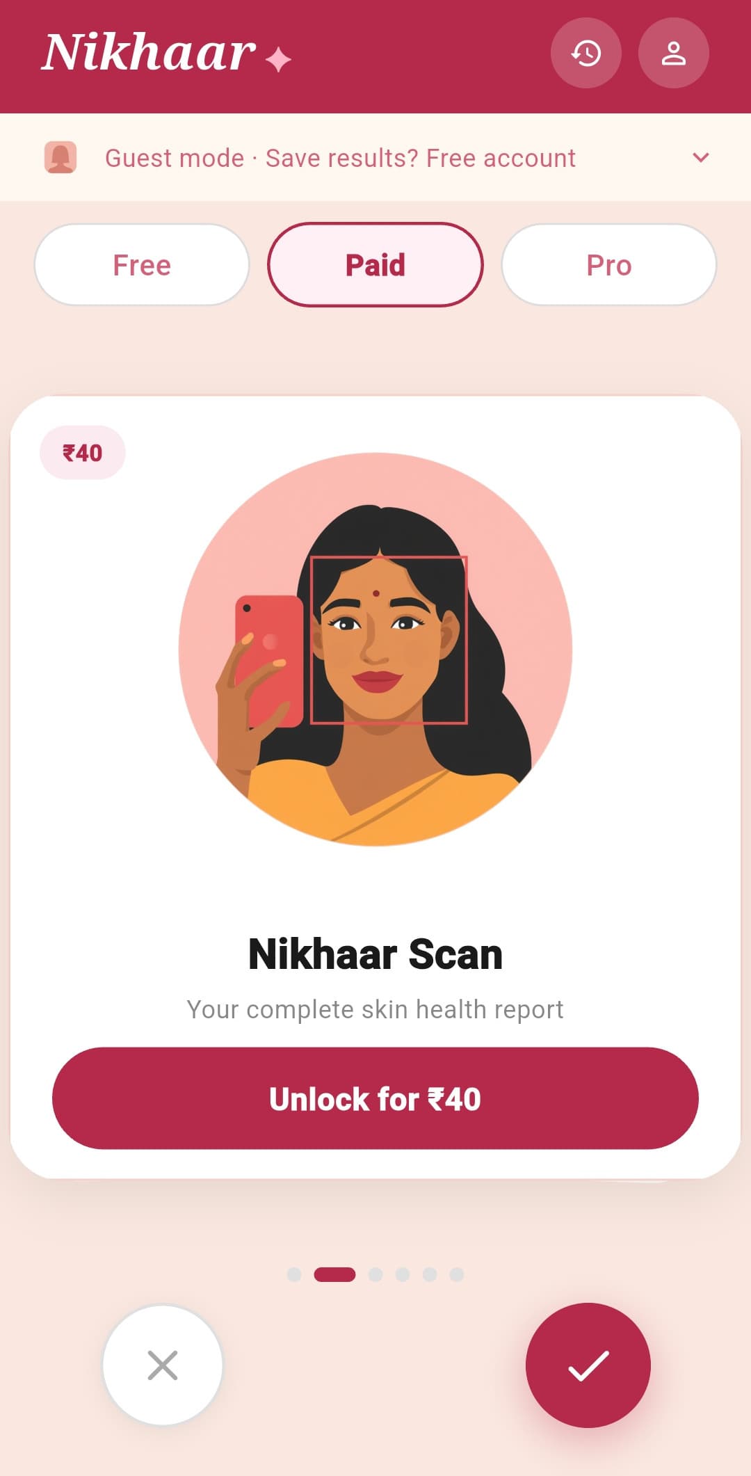 Nikhaar AI Nikhaar Scan complete skin health report screen