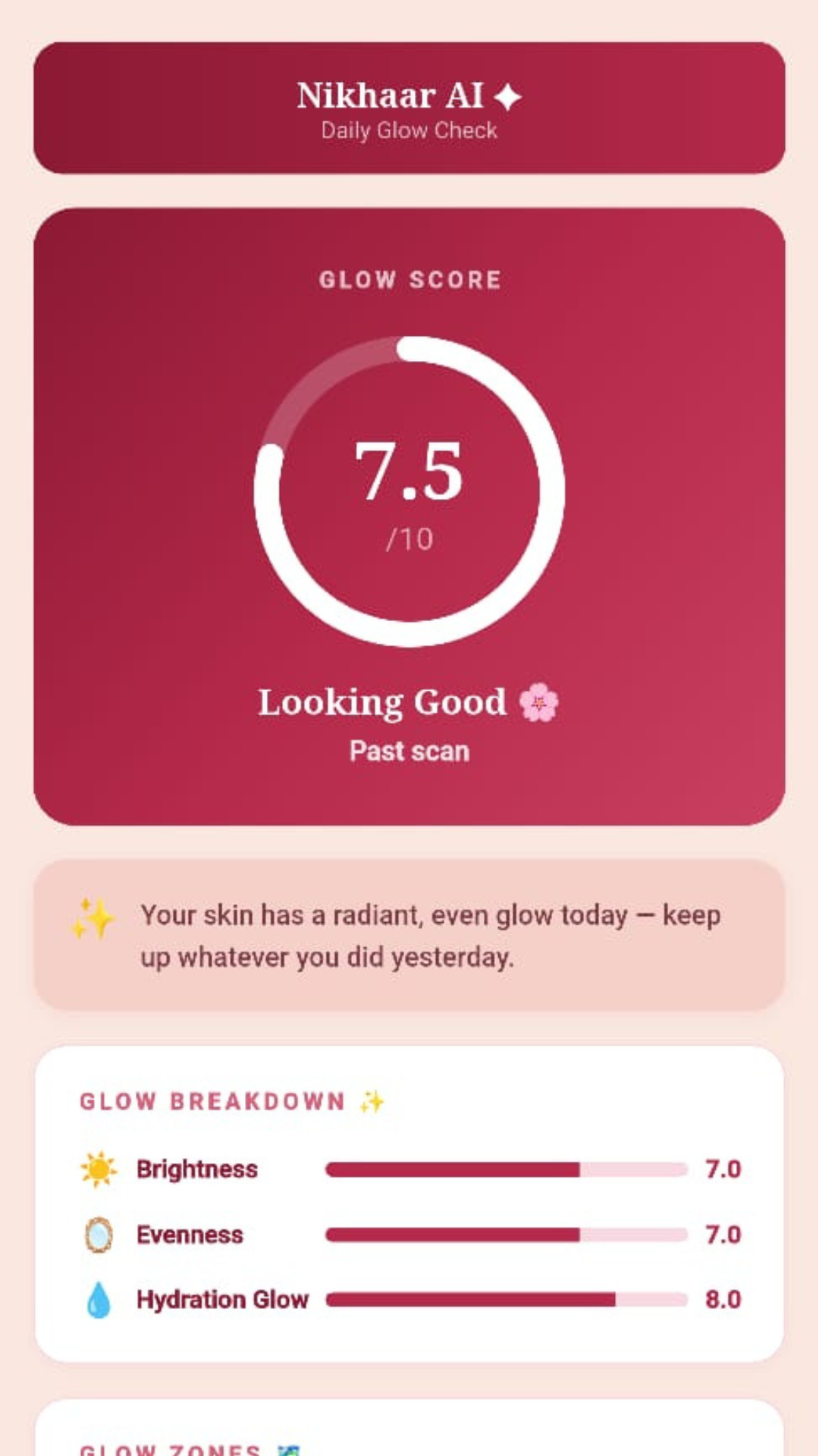 Glow Check result